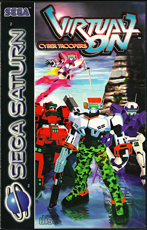 Virtual-On Cyber Troopers box art for Sega Saturn